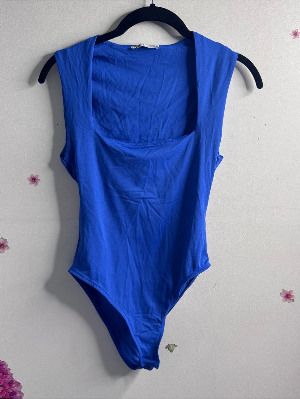 Girls Blue Sleeveless One-Piece Swimsuit